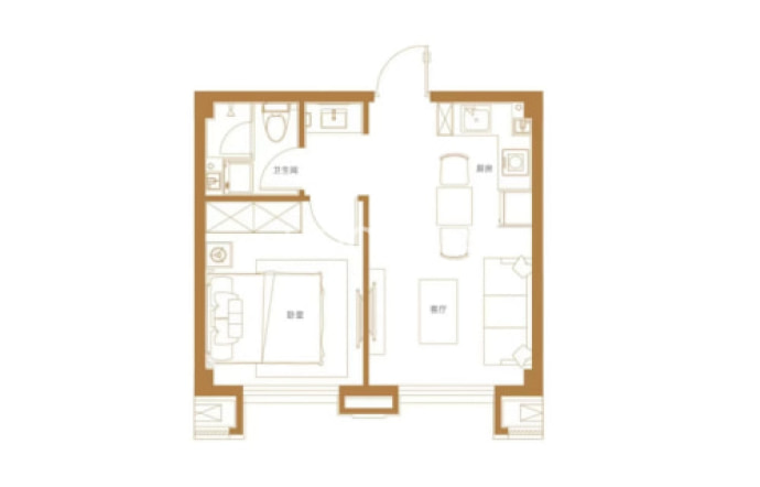 新型金泉广场--建面 49m²