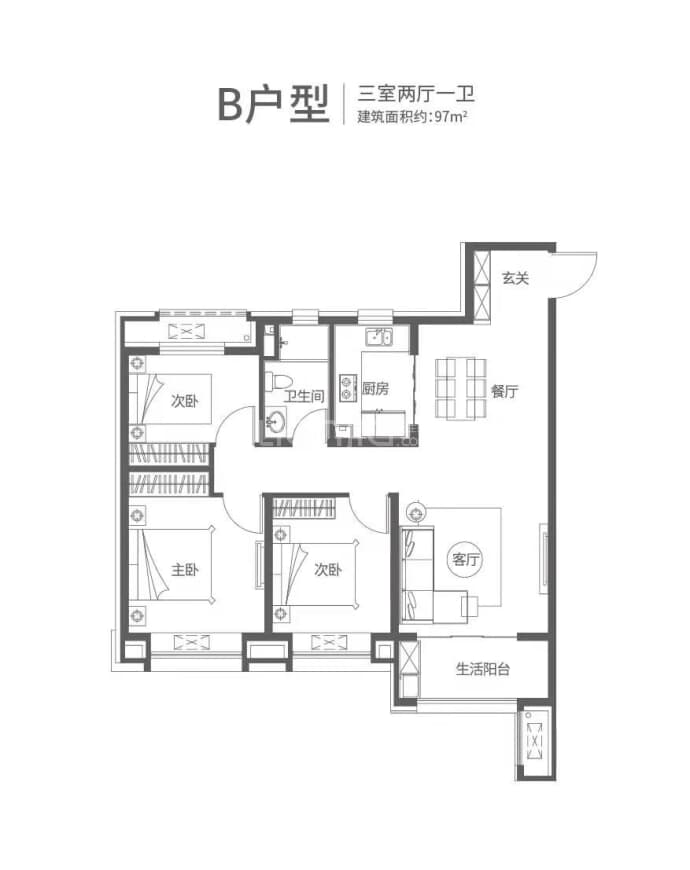 中海·熙岸--建面 97m²