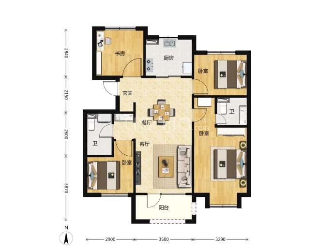 北京建工·璟玥林汐--建面 108m²