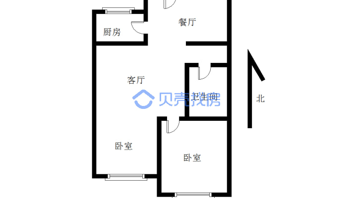 金百合北区 步梯4楼70年产权-户型图