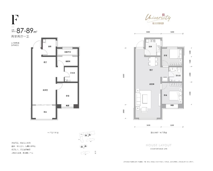 学府拾號--建面 87m²