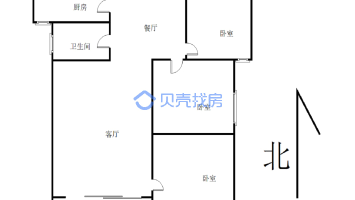 此房中间户型，视野开阔，无遮挡，位置好-户型图