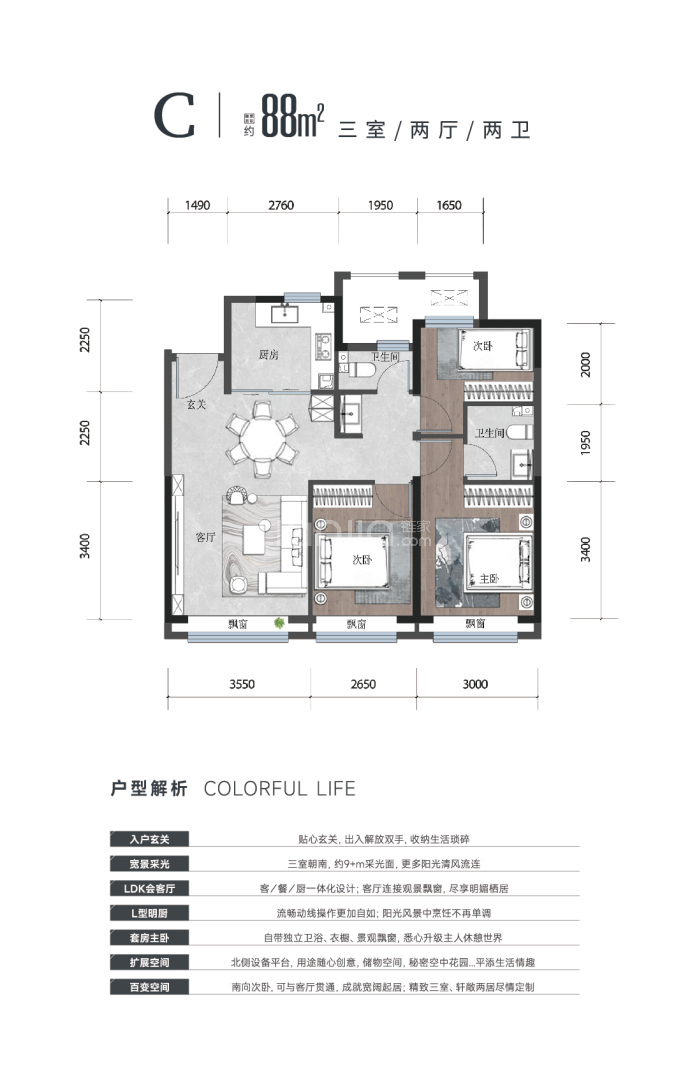 中交雅郡·城东春晓--建面 88m²