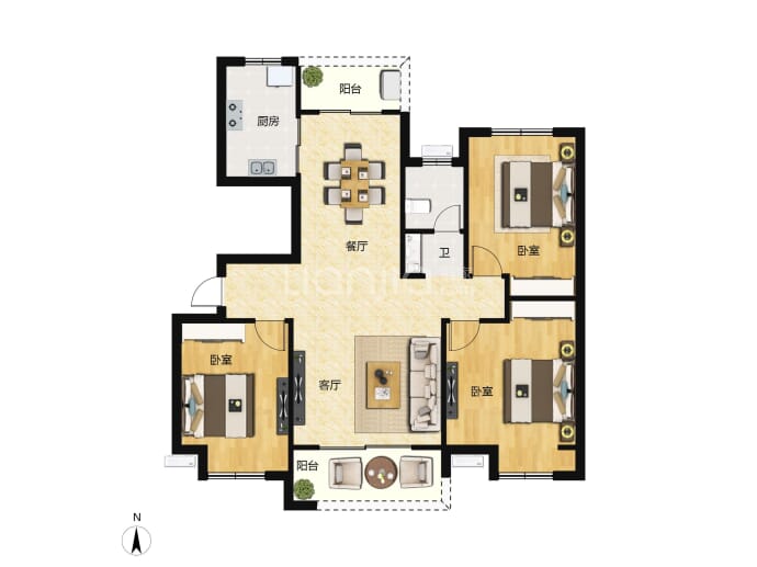 北海森林半岛--建面 115.85m²