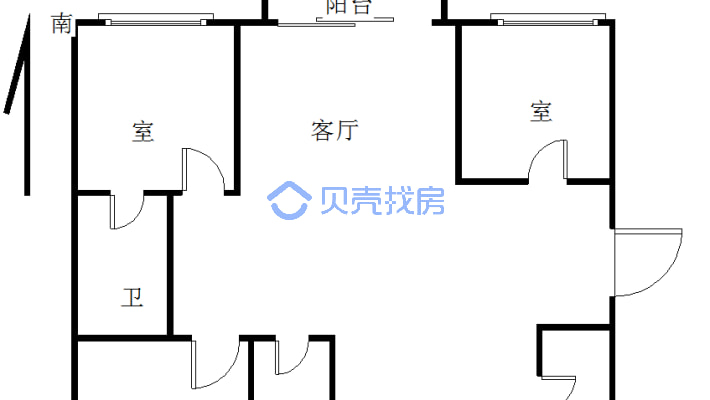 蓝天华侨城 3室2厅 南-户型图