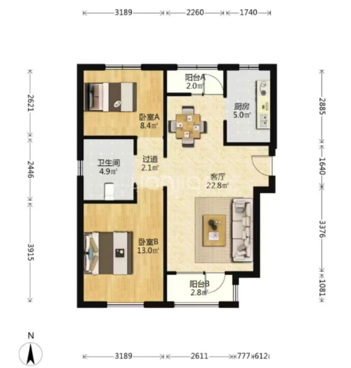 纯皓家园--建面 93m²