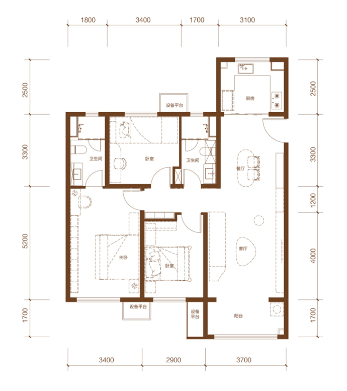 保利天汇--建面 127m²