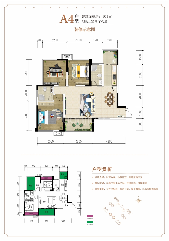 容邦柏润四季城--建面 101m²