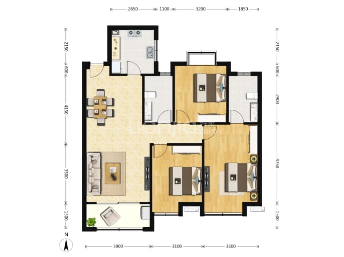 鹿园华府--建面 118.89m²