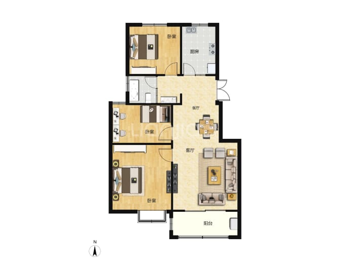 时代名居--建面 96.83m²