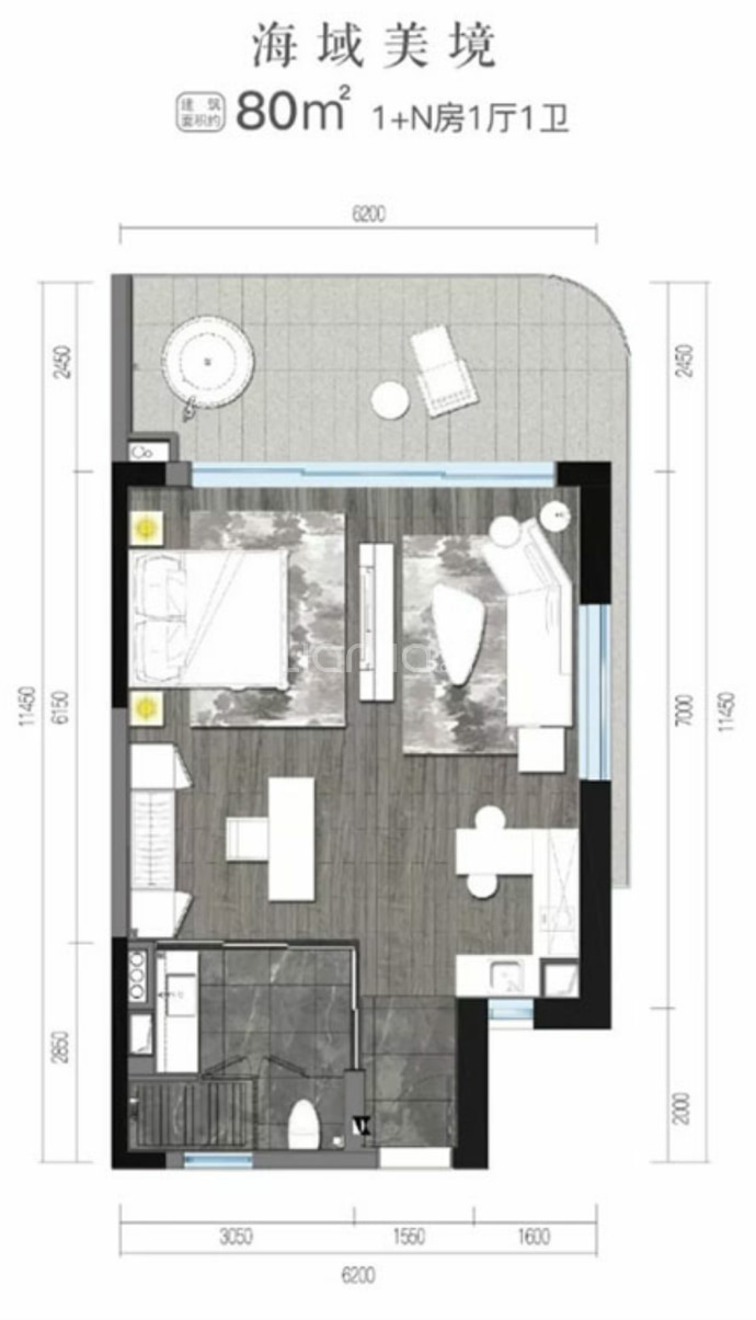 云顶海岸--建面 80m²