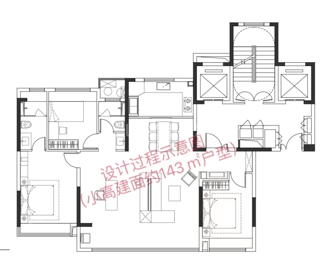 龙湖亚伦央璟颂--建面 143m²