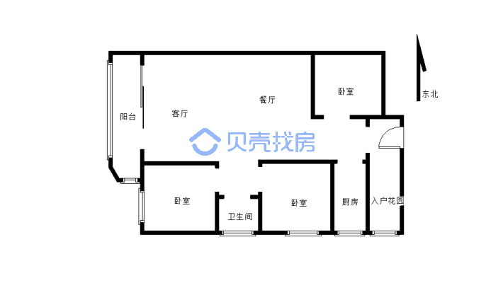 正和滨江国际A区 3室1厅 西南-户型图