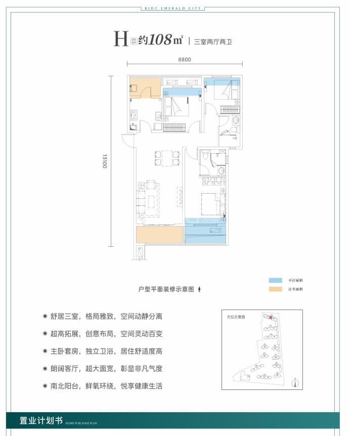 滨江锦樾--建面 108m²