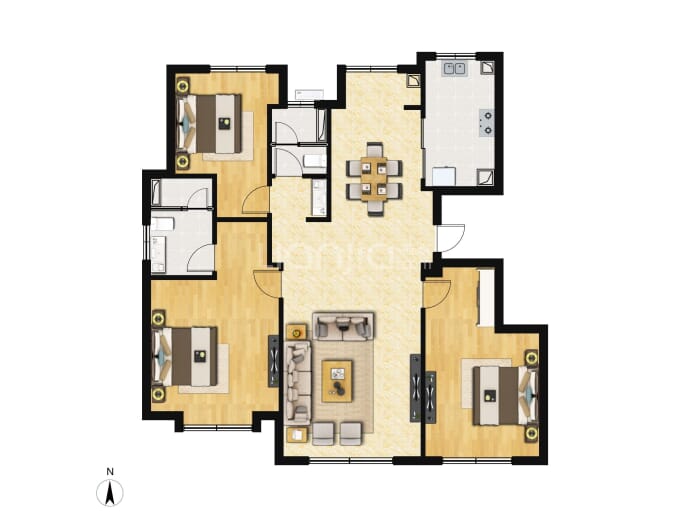 绿城春熙明月--建面 128m²