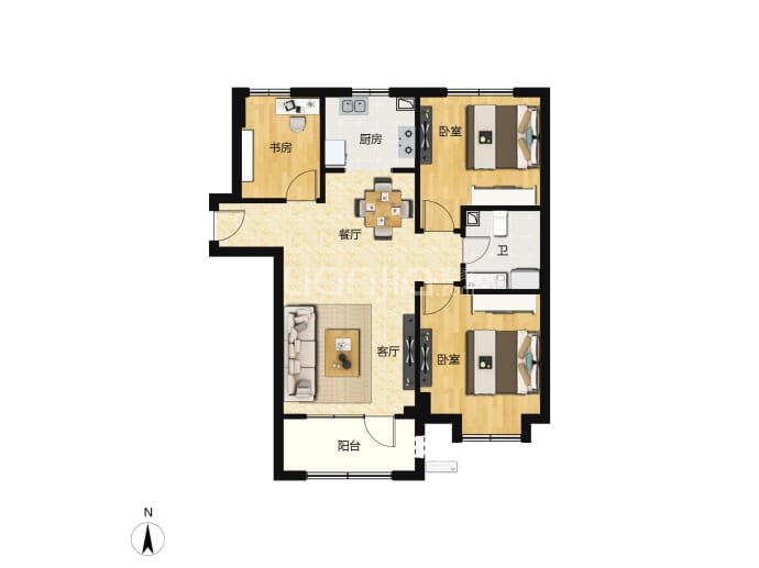 首开国风悦府--建面 89.24m²