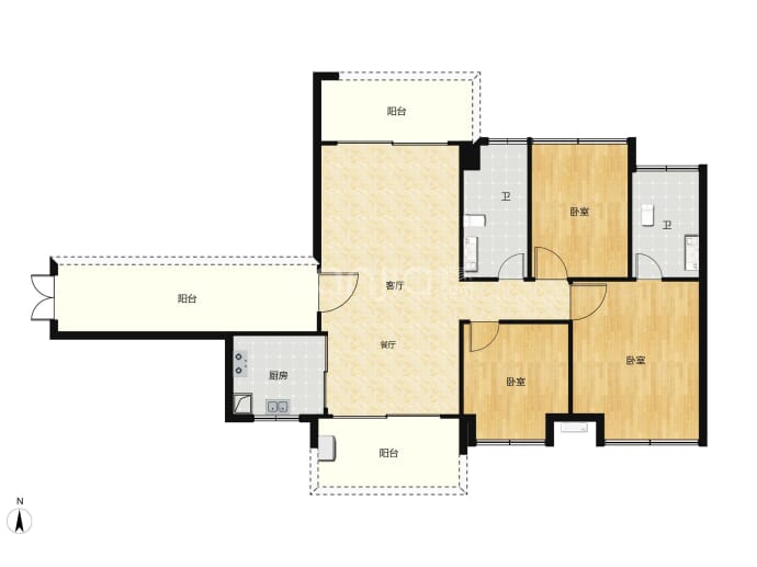 誉峯名门--建面 101m²