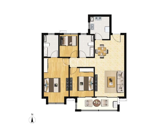 和雅东方--建面 105m²