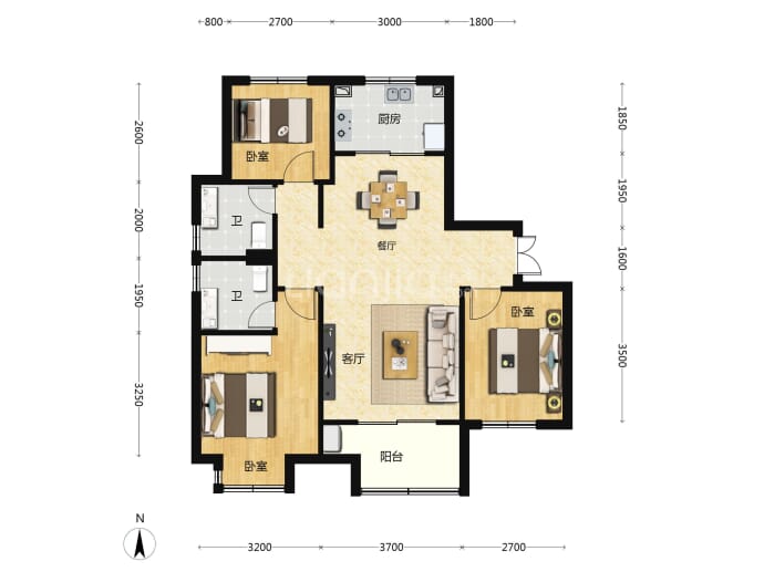 华誉云著府--建面 105m²