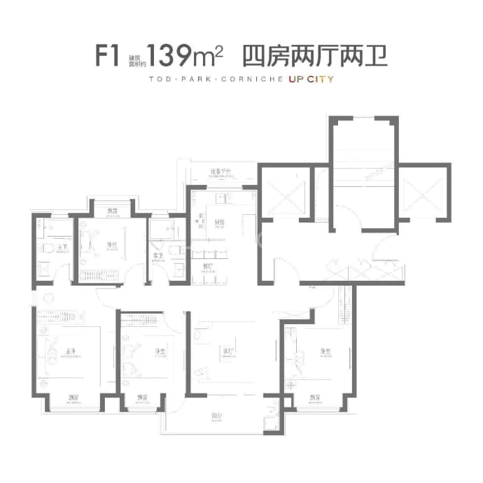 保利光合上城--建面 139m²