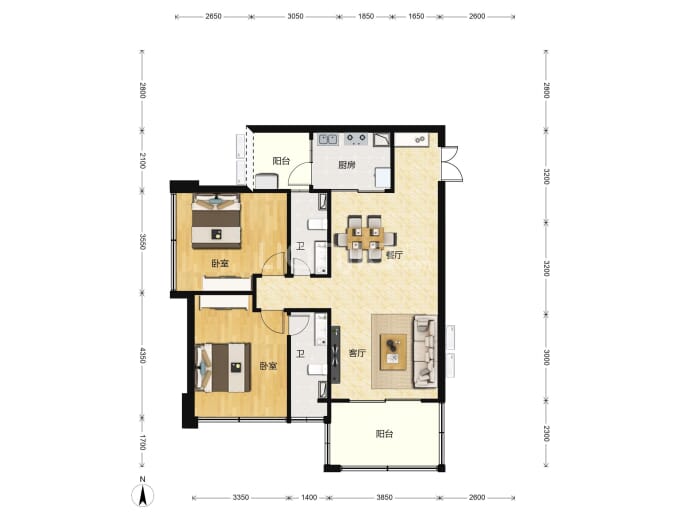 广弘天誉澜湾--建面 94.41m²