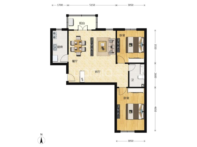 馥郁苑二期--建面 84m²