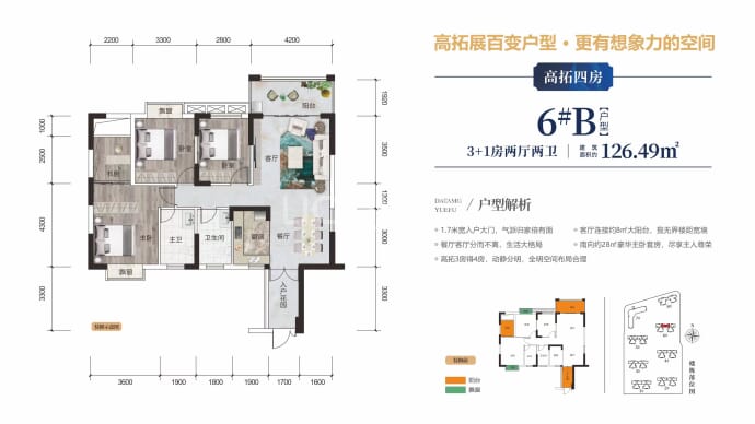 大唐悦府--建面 126.49m²