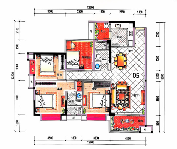 华逸大厦--建面 135.82m²