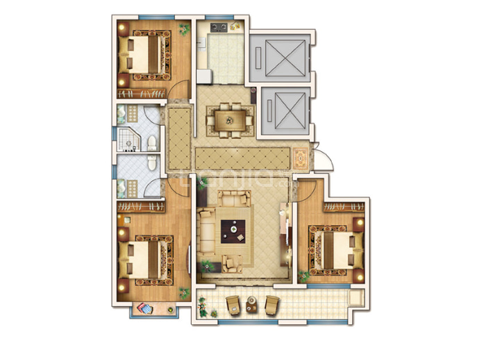 诚泰金润世家--建面 127.5m²