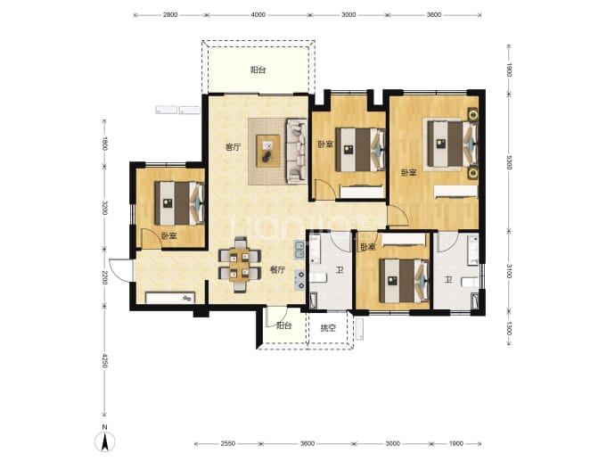 御景鸿庭--建面 118.63m²