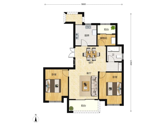 枫柏兰庭--建面 89m²