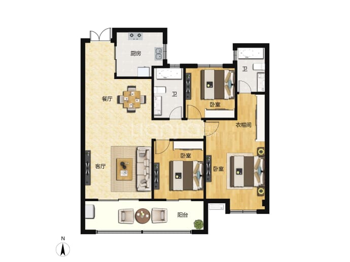 九州府--建面 120m²