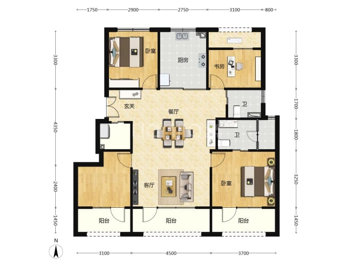 嘉棠雅序--建面 123m²