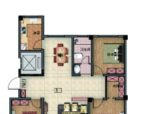 蓝湾雅园3室2厅1卫户型图