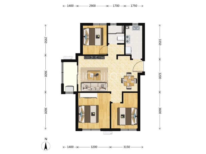 龙湖春江天玺--建面 79m²