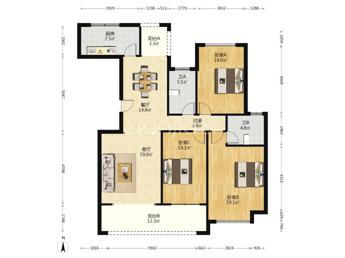 富地·公园学府--建面 142.71m²