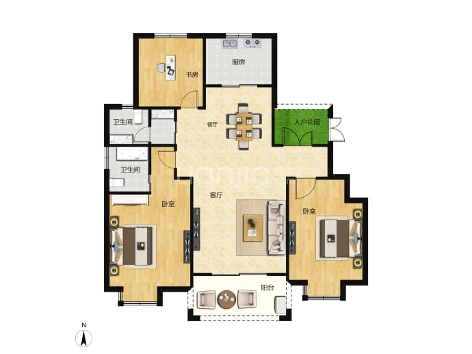 迎春颐和城--建面 118m²