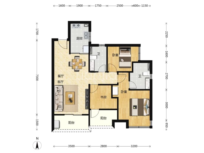 鹏瑞半山云璟--建面 89m²