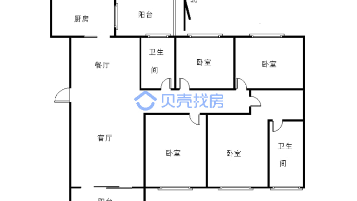 和成原著 4室2厅 南-户型图