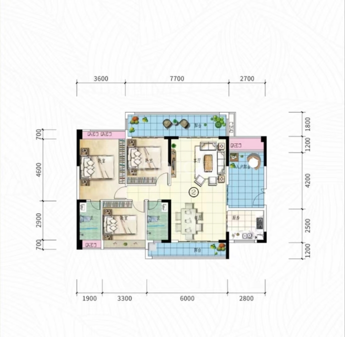 蟠龙湾--建面 128.62m²