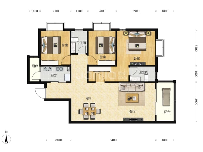 富通雅苑--建面 121m²