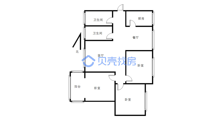 视野开阔采光充足 配套设施齐.精装修直接入住.-户型图