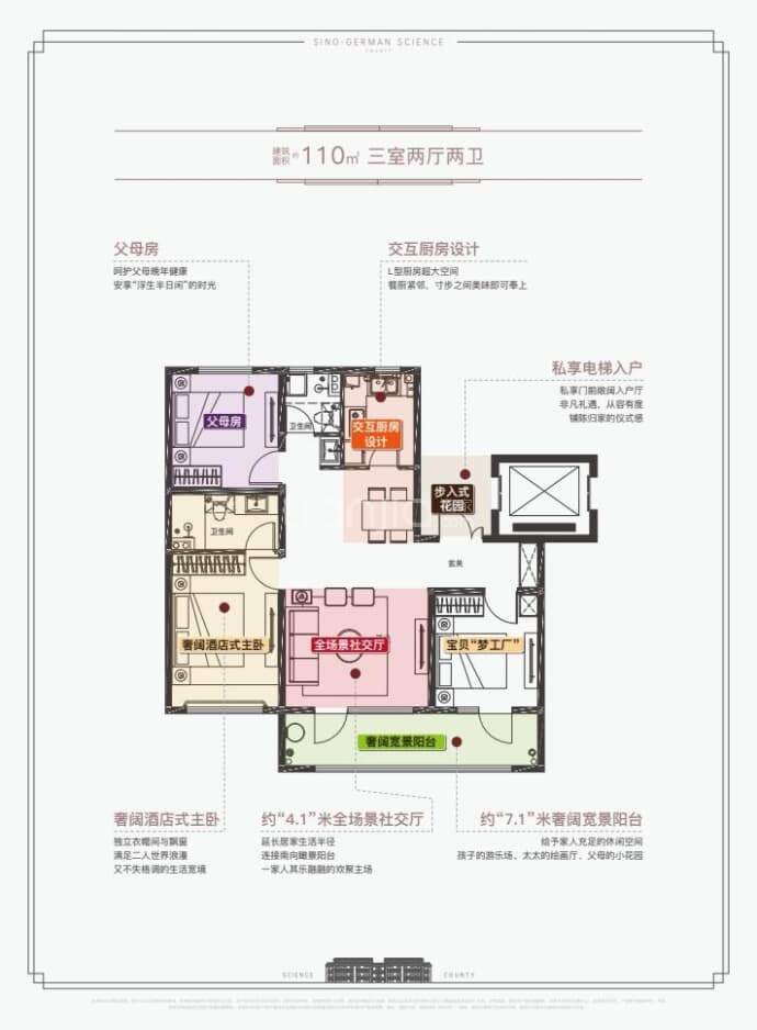 建邦·樱花科学郡--建面 110m²