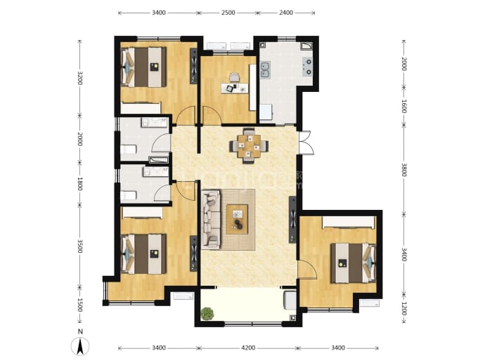 国茂府--建面 128m²