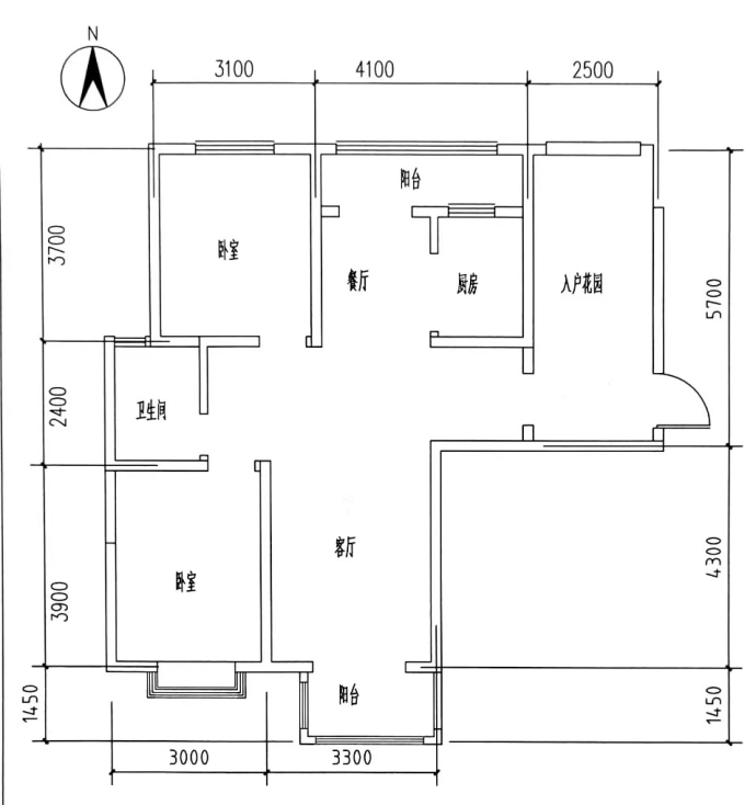 城发投住建雅都园--建面 105m²