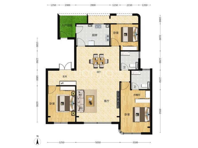 中冶德贤云顶--建面 134m²
