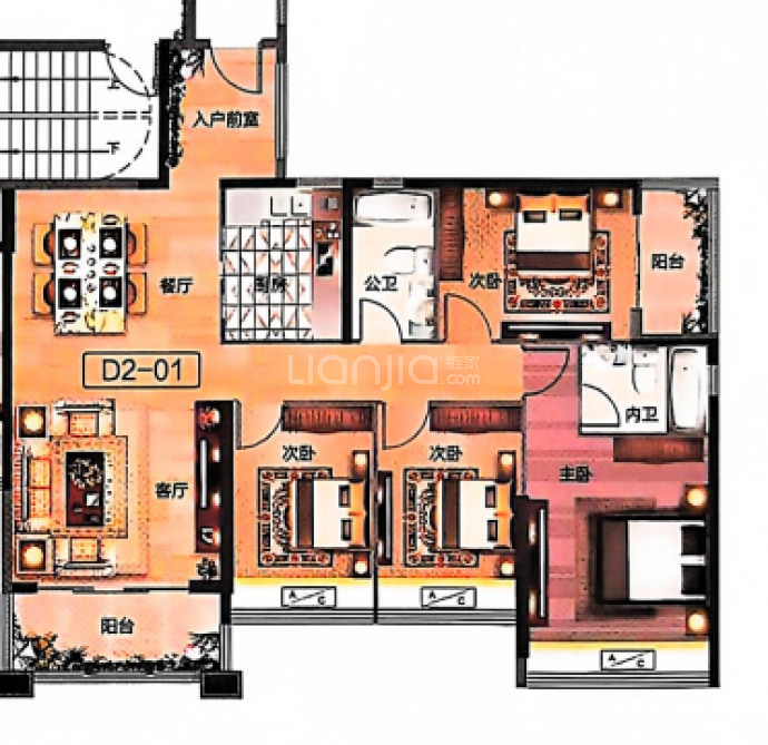 创宇·汇景城--建面 147.38m²