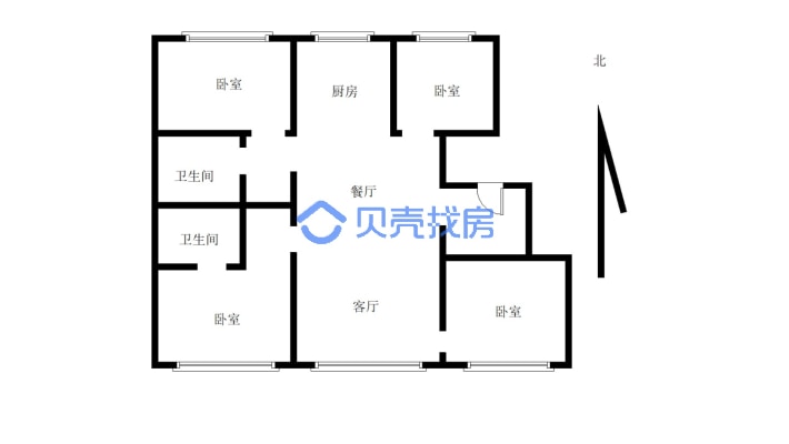 朗润明珠  毛坯房，四叶草户型，包更名-户型图