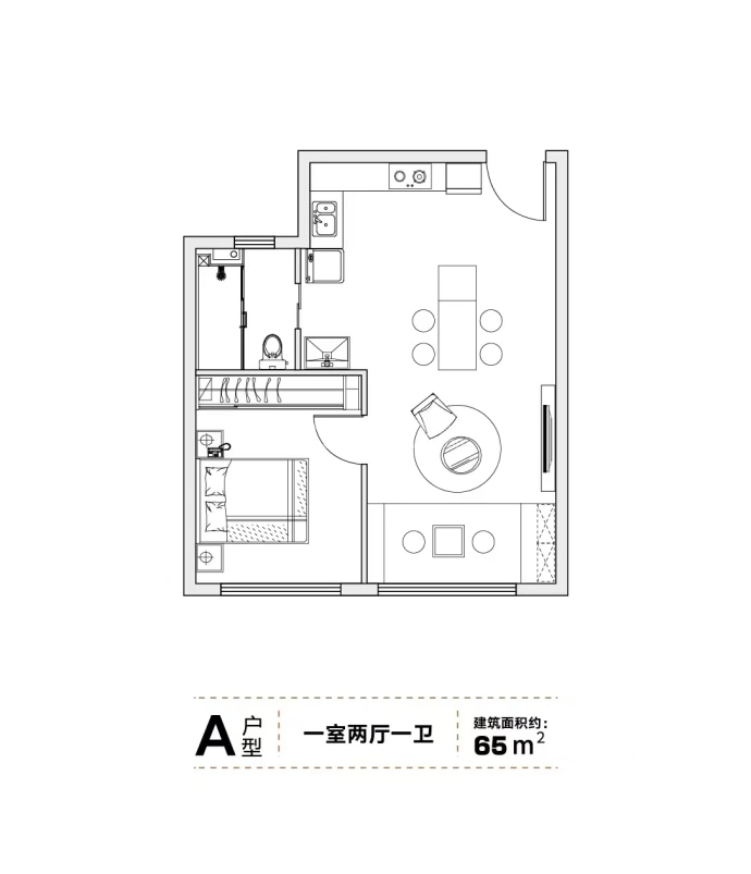 爱莲湾国际旅游度假区--建面 65m²