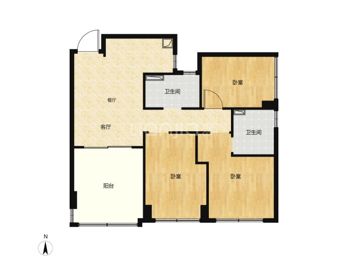 十字门华发商都海荟--建面 108m²